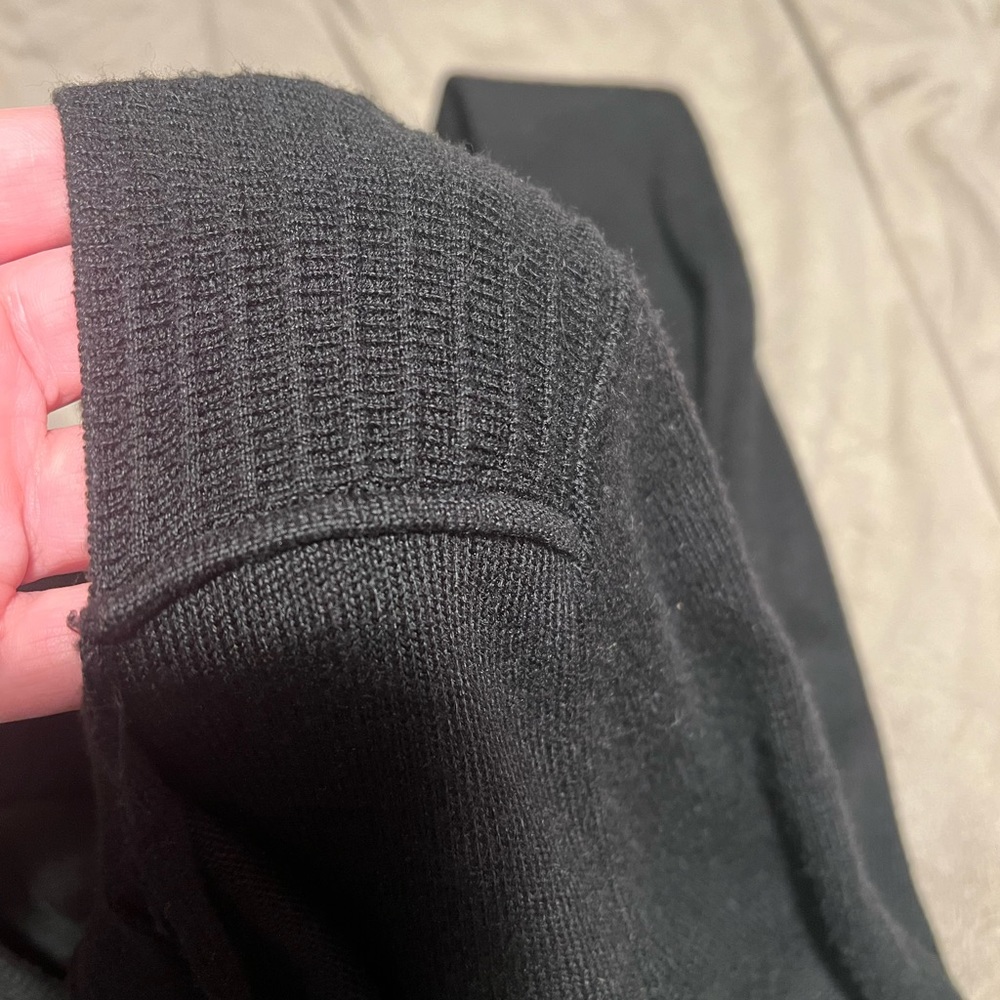 Calvin Klein Body Hugging Ruffle Front Belted Sweater Dress Size Small - Picture 2 of 3